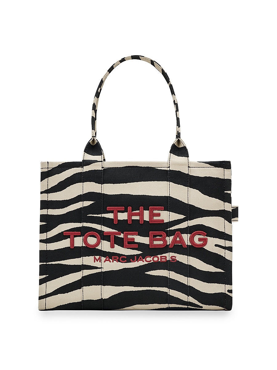 Marc Jacobs - Women's Zebra-Print Canvas Large Tote Bag