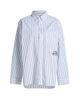 Marc Jacobs x A.P.C. Women's Logo-Embroidered Striped Cotton Poplin Shirt - 1