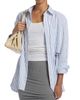 Marc Jacobs x A.P.C. Women's Logo-Embroidered Striped Cotton Poplin Shirt - 3