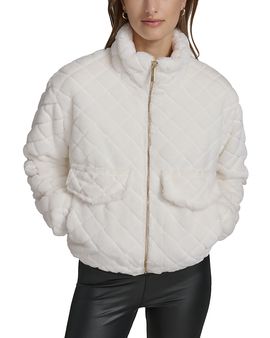 Marc New York Marc New York Quilted Faux Fur Bomber Jacket