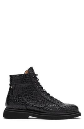 MARC NOLAN MARC NOLAN Aiden Croc Embossed Combat Boot