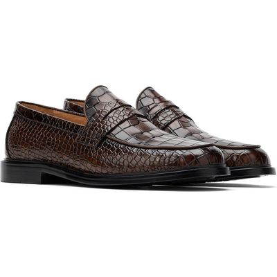 MARC NOLAN MARC NOLAN Calum Croc Embossed Penny Loafer