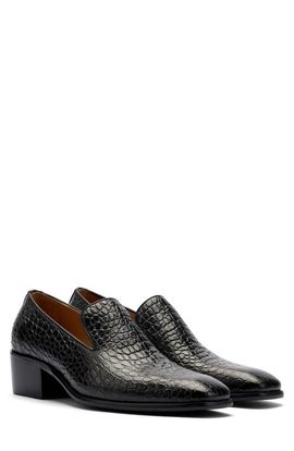 MARC NOLAN MARC NOLAN Hugo Croc Embossed Leather Slip On Loafer