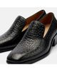 MARC NOLAN MARC NOLAN Hugo Croc Embossed Leather Slip On Loafer - 4