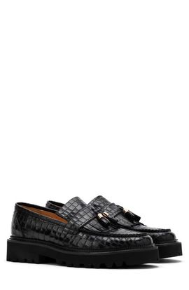 MARC NOLAN MARC NOLAN Journey Croc Embossed Tassel Loafer