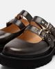 MARC NOLAN MARC NOLAN Lexi Leather Double-Buckle Lug Mules - 3