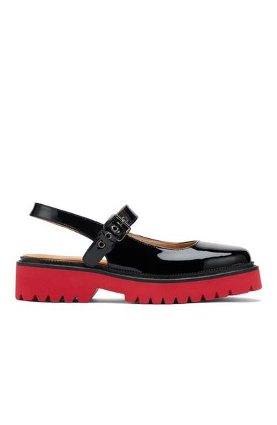 MARC NOLAN MARC NOLAN Luna Leather Mary Jane Lug Slingbacks