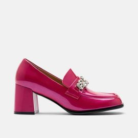 MARC NOLAN MARC NOLAN Margot Leather Penny Loafer Block Pumps