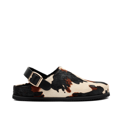 MARC NOLAN MARC NOLAN Ms. Solana Cow Print Backstrap Clogs