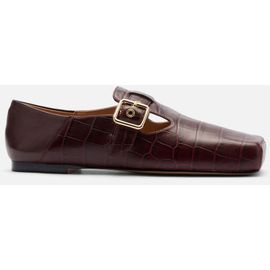 MARC NOLAN MARC NOLAN Sutton Croc Embossed Leather Mary Jane Flat