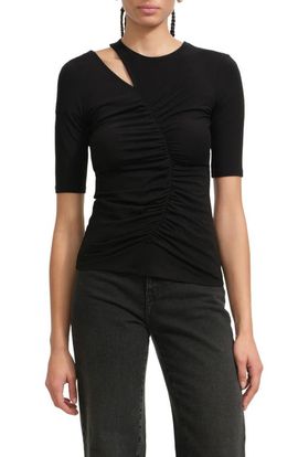 Marcella Marcella Paz Asymmetric Cutout Knit Shirt