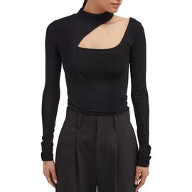 Marcella Marcella Soho Cutout Mock Neck Top