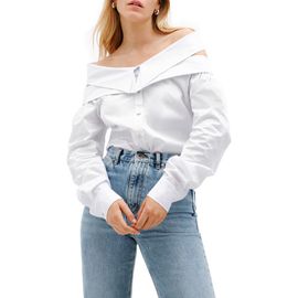 Marcella Marcella Vesper Off the Shoulder Button-Up Shirt