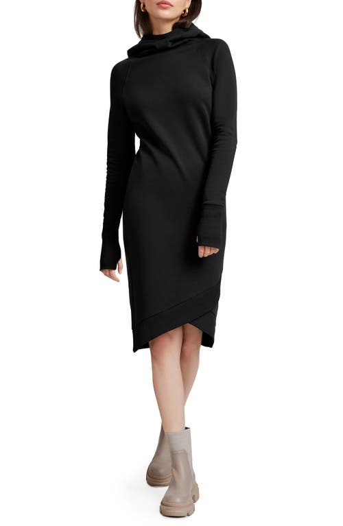 Marcella Marcella Walker Long Sleeve Hooded Sweatshirt Dress