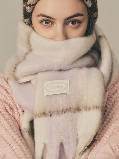 Marchen Check Chunky Scarf_4 Colors
