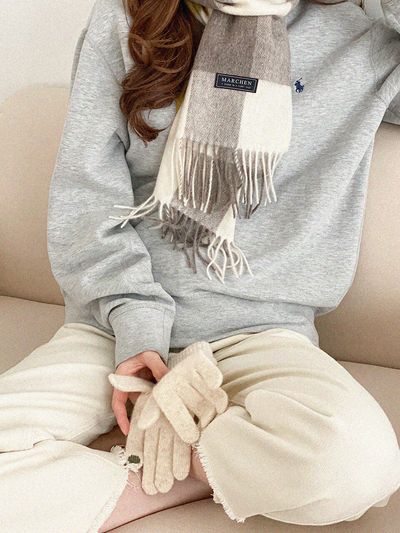 Marchen Fine Merino Wool Knit Gloves_6color