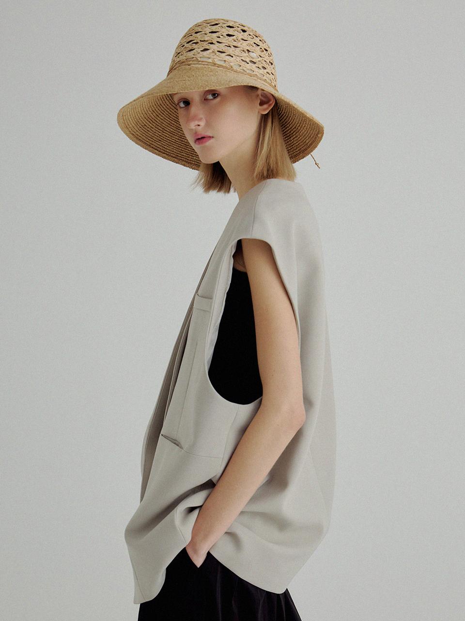 Marchen Kelon Raffia Floppy Hat