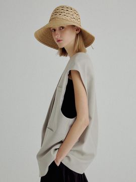 Marchen Kelon Raffia Floppy Hat