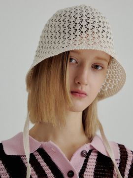 Marchen Lasa Punching Bonnet Hat [3color]