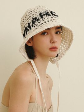 Marchen Logo Knitting Strap Bucket Hat_5Colors
