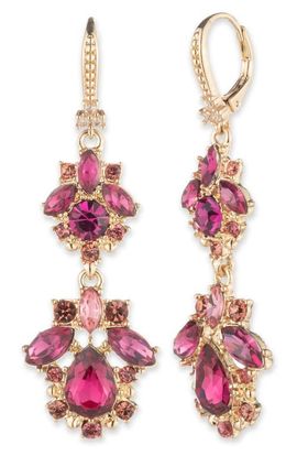 Marchesa Marchesa Cluster Double Drop Earrings