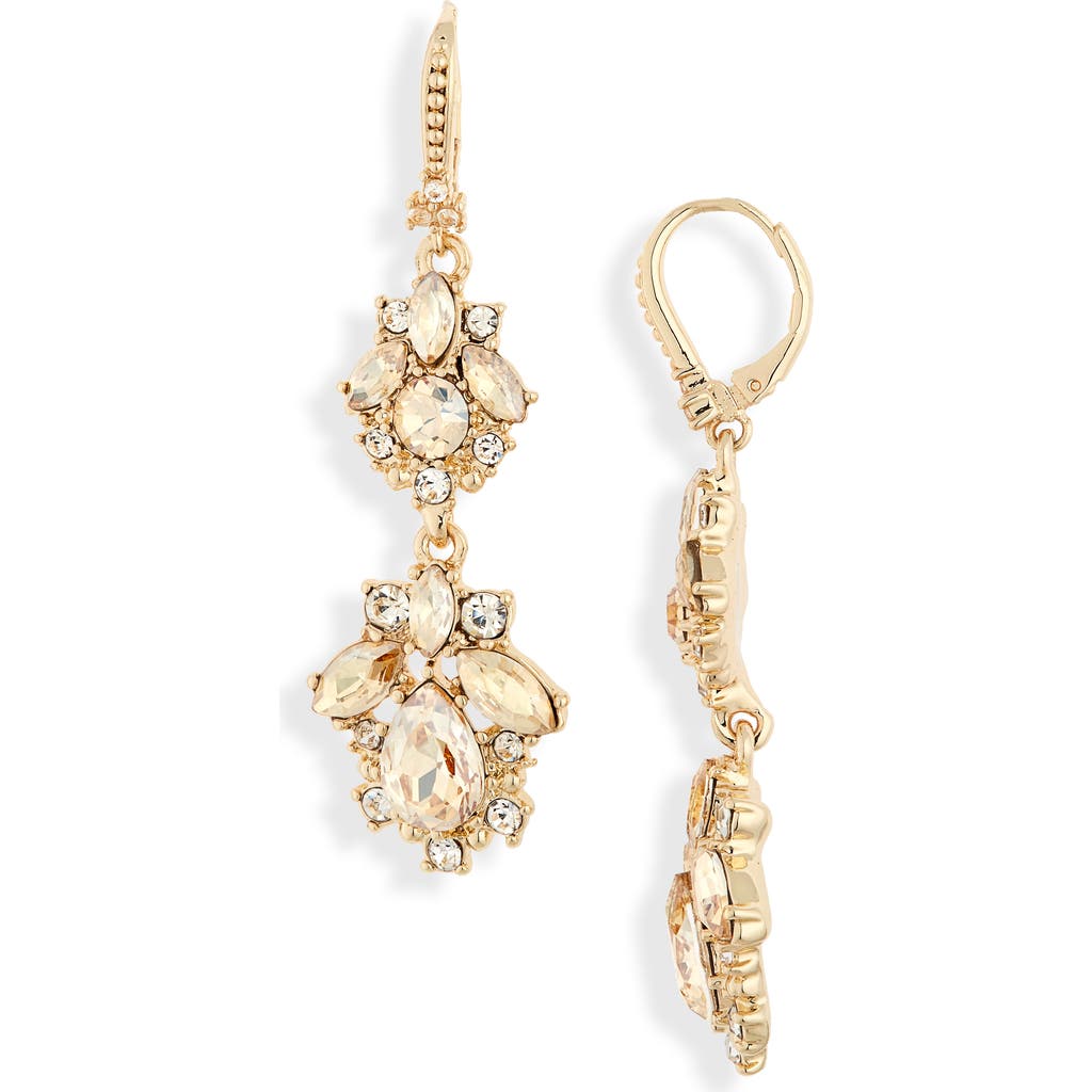 Marchesa Marchesa Crystal Cluster Double Drop Earrings