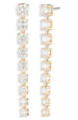 Marchesa Marchesa Cubic Zirconia Linear Drop Earrings