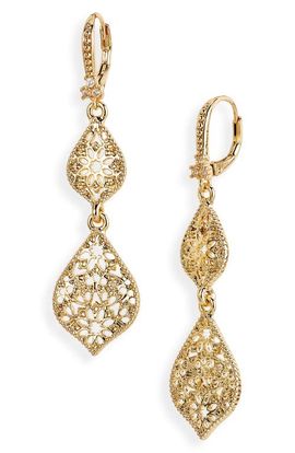 Marchesa Marchesa Filigree Double Drop Earrings