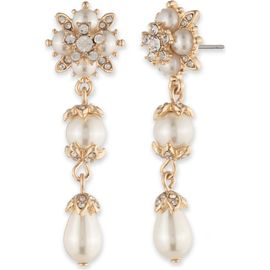 Marchesa Marchesa Imitation Pearl Linear Drop Earrings