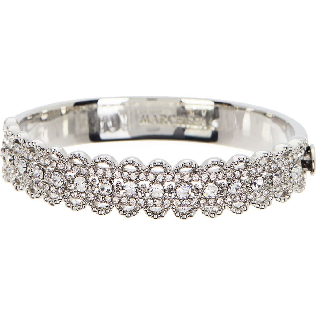 Marchesa Marchesa Pave Crystal Filigree Bangle Bracelet