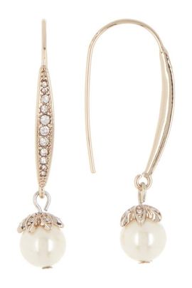 Marchesa Marchesa Pave Crystal Linear Drop Earrings