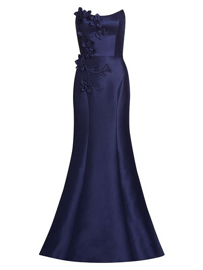 sachin and babi light blue dress Marchesa Floral-Embroidered Tulle Gown main image 0