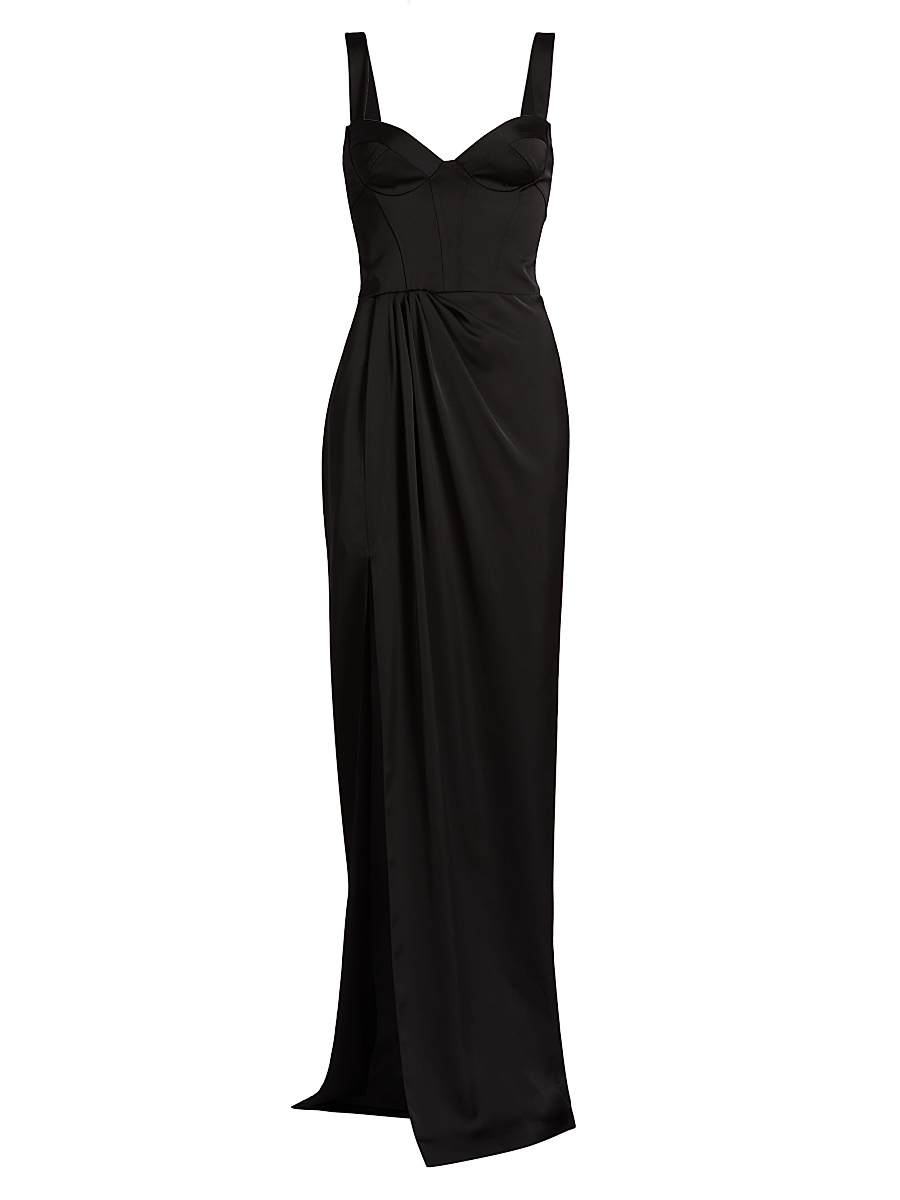 black embroidered evening dress Marchesa Notte Kennedy main image 1