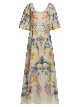 Marchesa Rosa Women's Floral Scoopneck Fit & Flare Maxi Dress