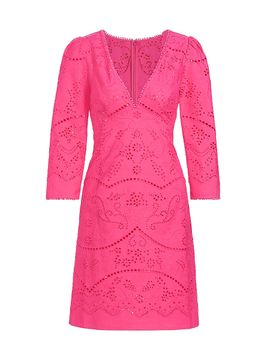 Marchesa Rosa Women's Marchesa Rosa Anise Cotton Eyelet Minidress