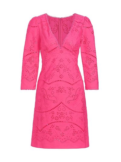 Marchesa Rosa Women's Marchesa Rosa Anise Cotton Eyelet Minidress
