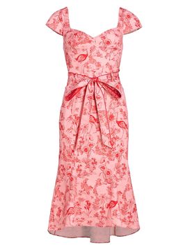 Marchesa Rosa Women's Marchesa Rosa Daylily Cotton-Blend Midi-Dress