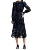 Marchesa Rosa Women's Velvet Burnout V-Neck Midi-Dress - 5