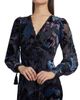 Marchesa Rosa Women's Velvet Burnout V-Neck Midi-Dress - 6