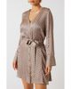 Marciano Marciano Britney Logo Print Long Sleeve Satin Shirtdress - 1
