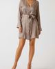 Marciano Marciano Britney Logo Print Long Sleeve Satin Shirtdress - 4