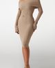 Marciano Marciano Giada Off the Shoulder Rib Body-Con Dress - 1