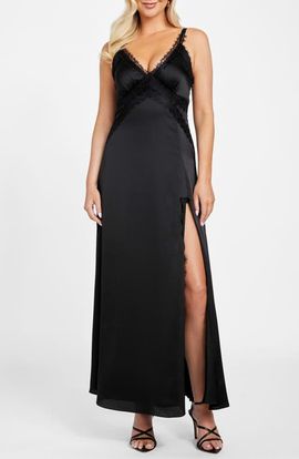 Marciano Marciano Jael Lace Detail Satin Slipdress