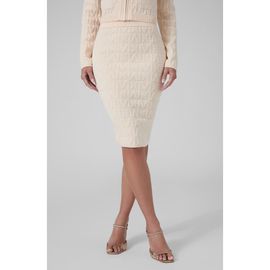 Marciano Marciano Naliya Monogram Pencil Midi Skirt