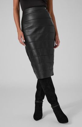 Marciano Marciano Shayna Leather Midi Pencil Skirt
