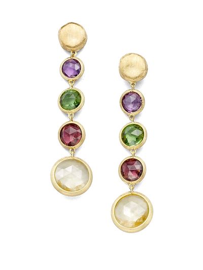 Marco Bicego Jaipur Semi-Precious Multi-Stone & 18K Yellow Gold Drop Earrings
