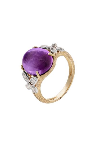 Marco Bicego Marco Bicego 18K Gold Marrakech Onde Amethyst & Diamond Ring