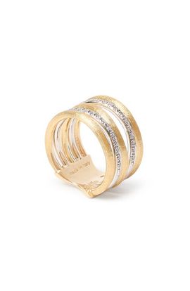 Marco Bicego Marco Bicego 18k Gold Multi-Band Diamond Stack Ring