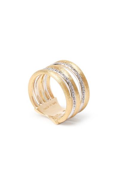 Marco Bicego Marco Bicego 18k Gold Multi-Band Diamond Stack Ring