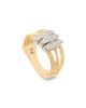 Marco Bicego Marco Bicego 18K White & Yellow Gold Marrakech Diamond Three Row Ring, 0.213 tcw - 1